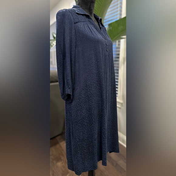 ✨NWT✨ Gerard Darel Blue & Black Cheetah Print Janelle Dress Size 36 (US Size 4) - Picture 7 of 16